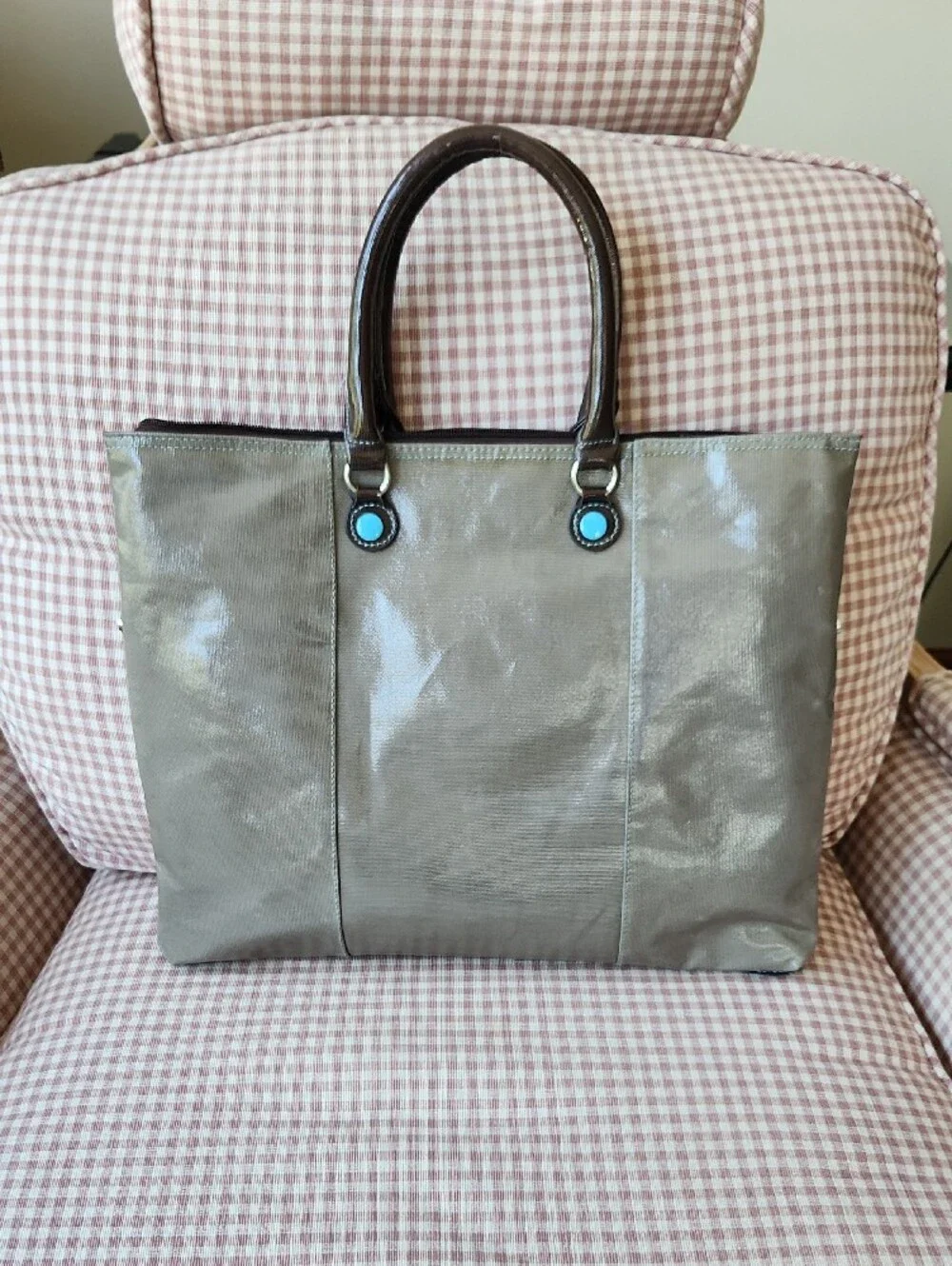 T.O.T.E. Urban Junket Classic Convertible Metallic Gray Laptop Tote Bag/Backpack